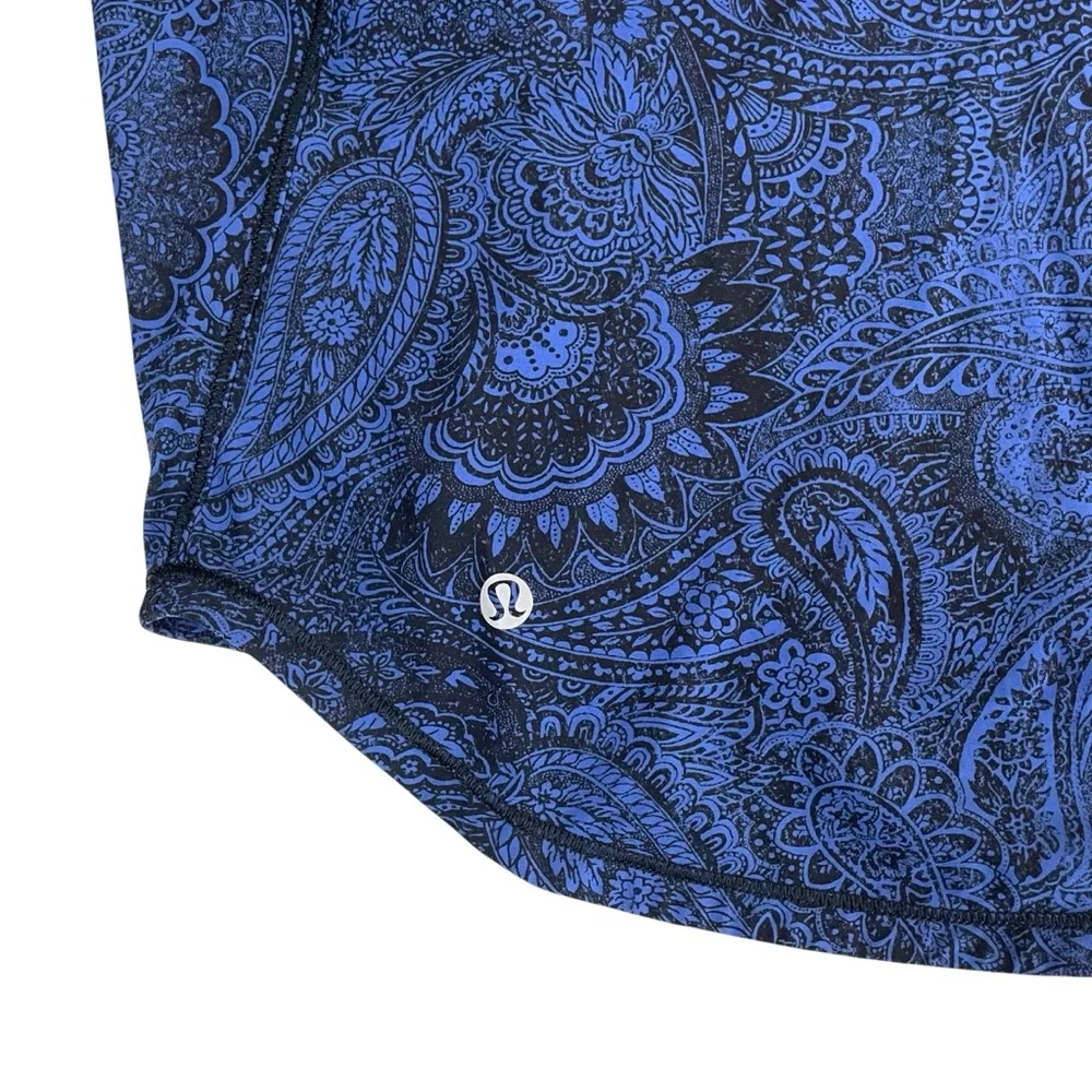 lululemon Sculpt Tank Antique Paisley Blue‎ Black